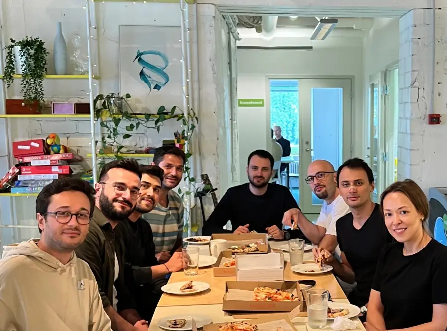 Team pizza break in Tallinn